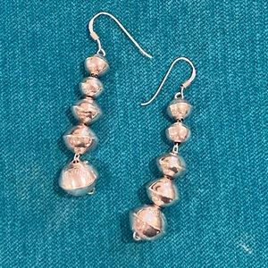 Vintage southwestern sterling silver drop earrings